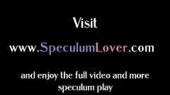 Play Brunette Babe Masturbates with Speculum, Closeup of Pussy and Asshole